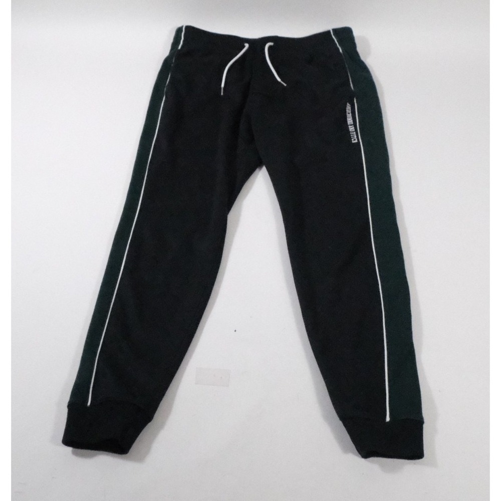 Abercrombie & Fitch Jogger Men S Black Green Side Stripe Athletic Sweatpants